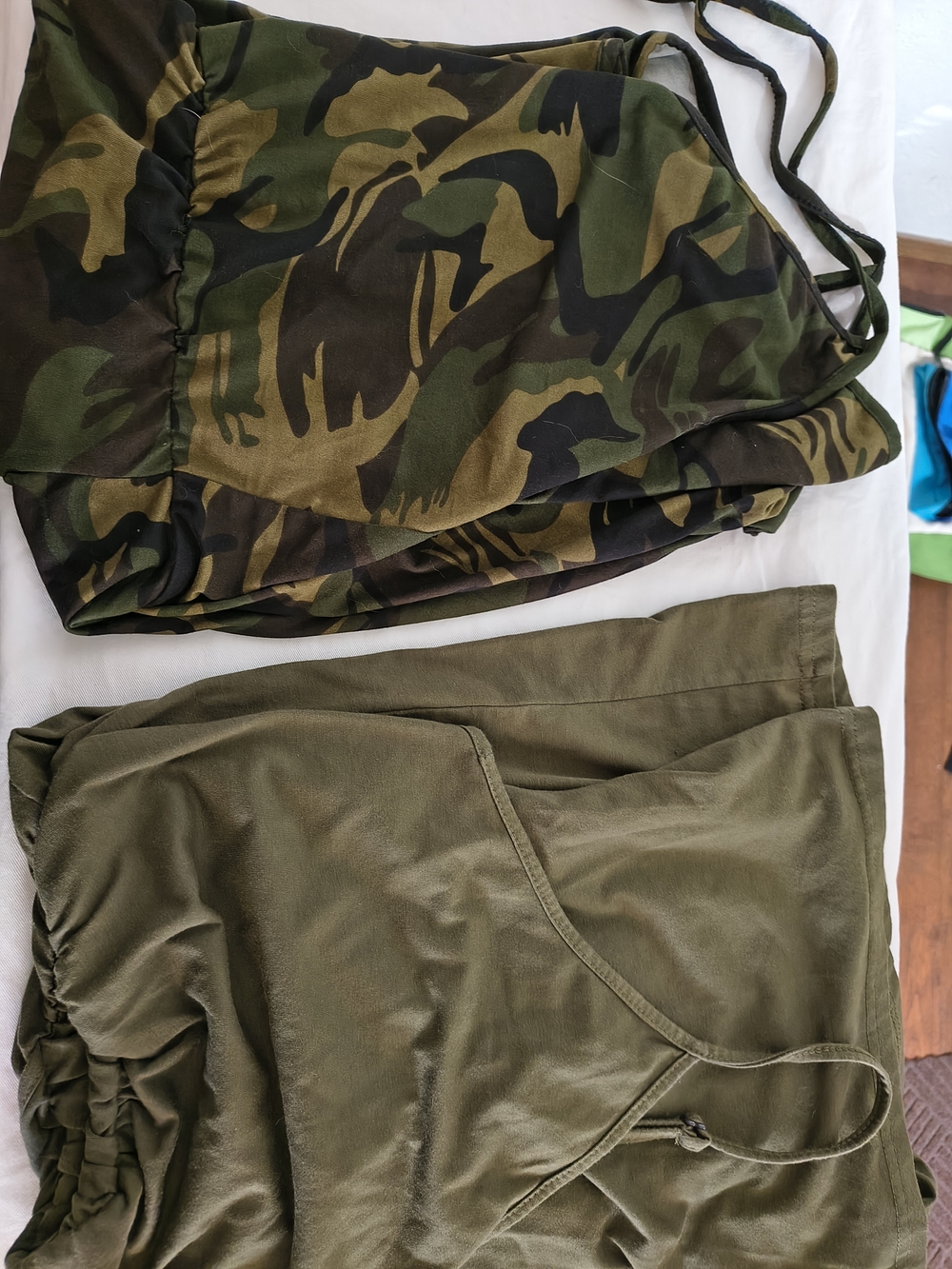 Shein Lot Of 2 Rompers ~ Camouflage and Olive Green ~ Summer